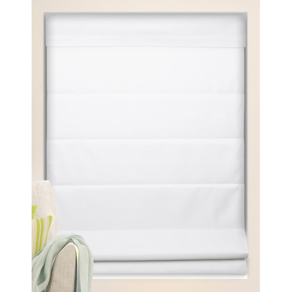 Symple Stuff Top Down Bottom up Room Darkening White Roman Shade